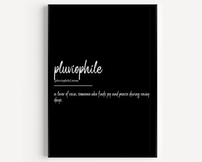Pluviophile Definition Print V2 - Magic Posters