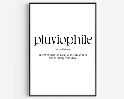 Pluviophile Definition Print V2 - Magic Posters