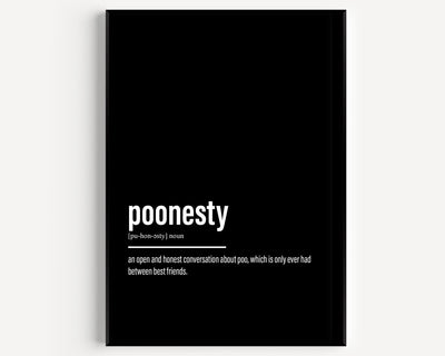 Poonesty Definition Print - Magic Posters