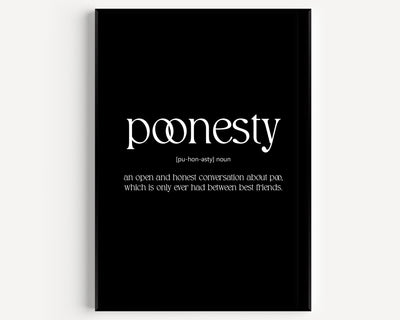 Poonesty Definition Print - Magic Posters