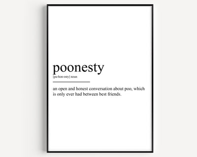 Poonesty Definition Print - Magic Posters