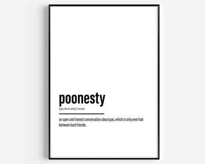 Poonesty Definition Print - Magic Posters