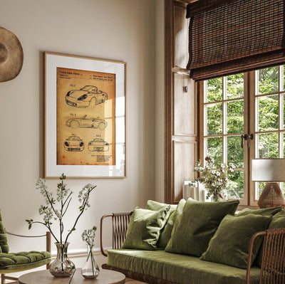 Porsche Boxster 1995 Patent Print - Magic Posters