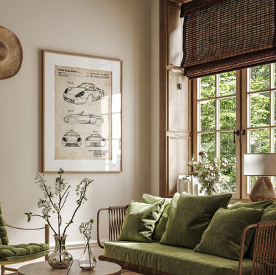 Porsche Boxster 1995 Patent Print - Magic Posters