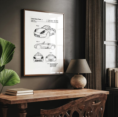 Porsche Boxster 1995 Patent Print - Magic Posters