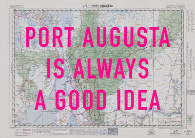 Port Augusta Retro Pop Art Map Print (landscape) - Magic Posters