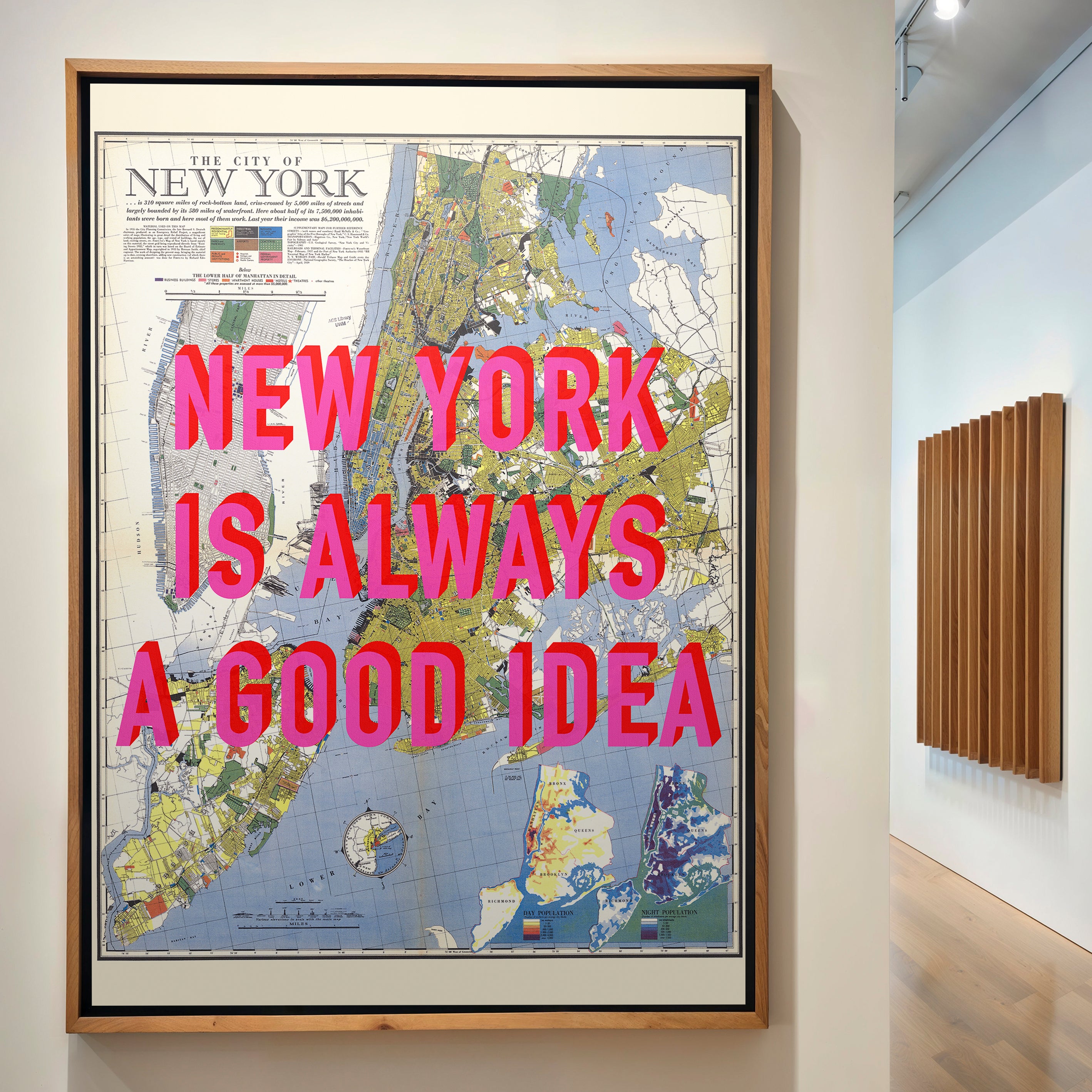 New York City Retro Pop Art Map Print