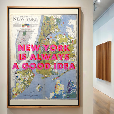 New York City Retro Pop Art Map Print