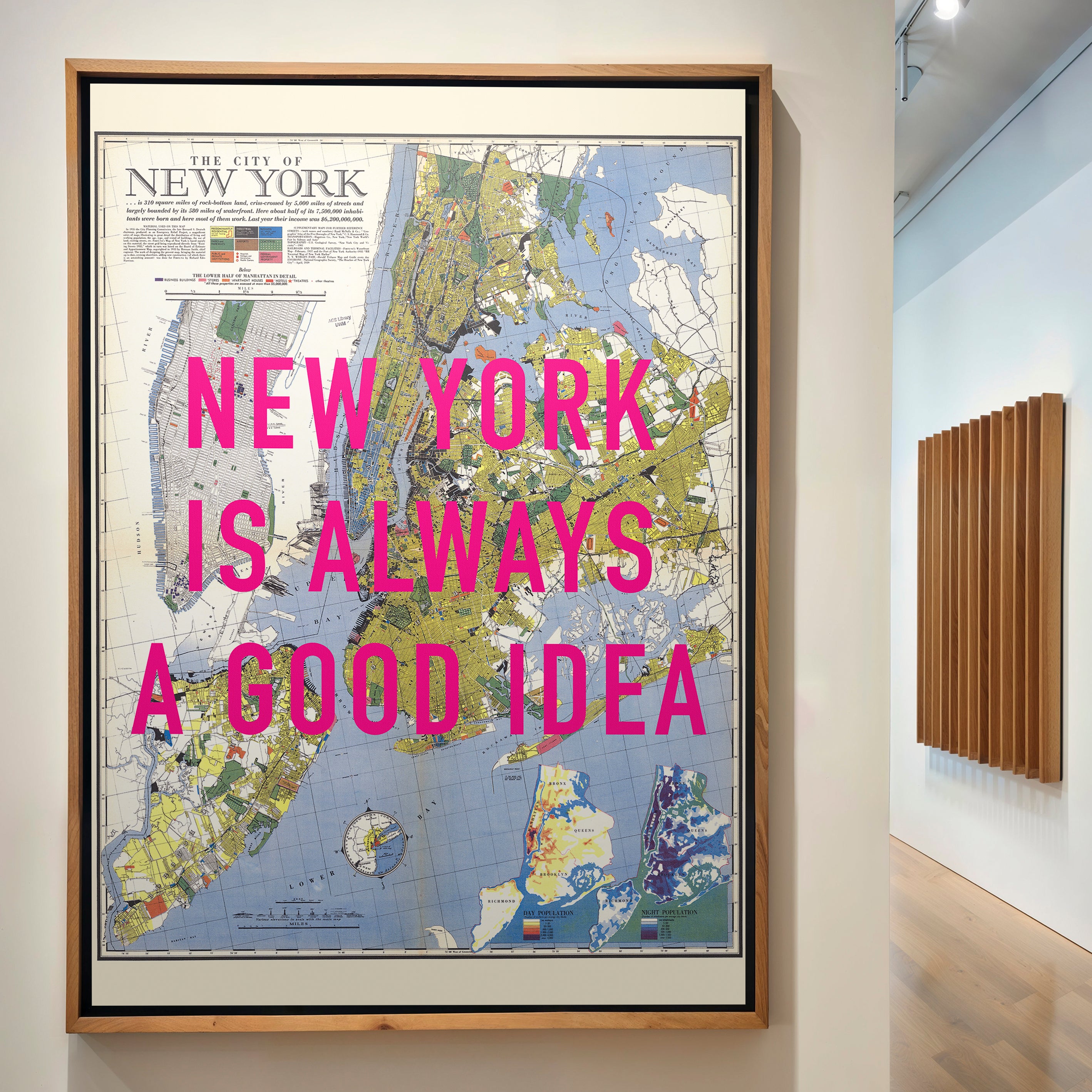 New York City Retro Pop Art Map Print
