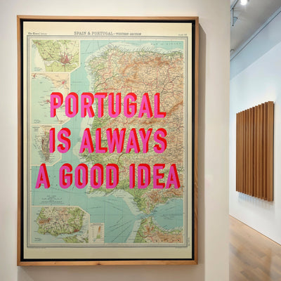 Portugal Retro Pop Art Map Print - Magic Posters