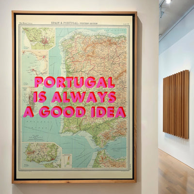 Portugal Retro Pop Art Map Print - Magic Posters