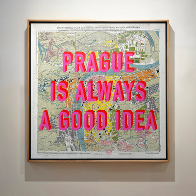 Prague Retro Pop Art Map Print - Magic Posters
