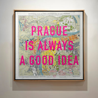 Prague Retro Pop Art Map Print - Magic Posters
