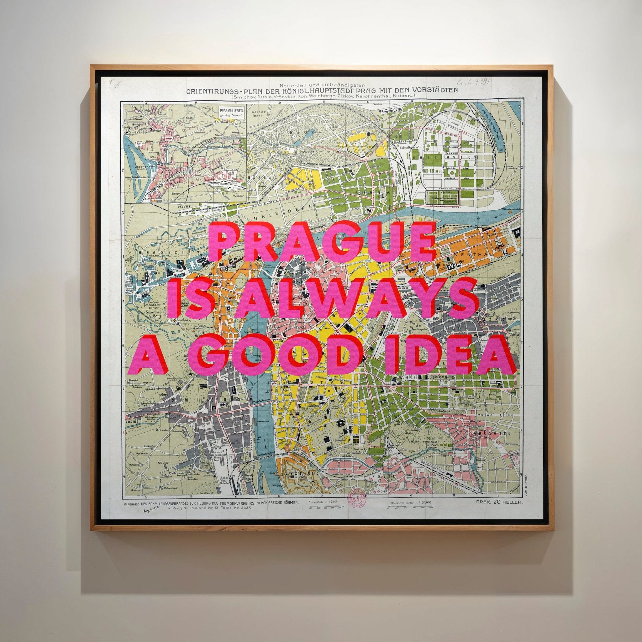 Prague Retro Pop Art Map Print - Magic Posters