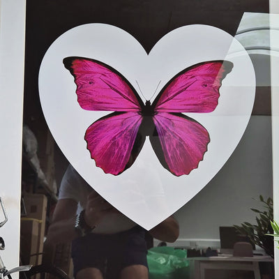 Personalised Butterfly Heart Print - Magic Posters