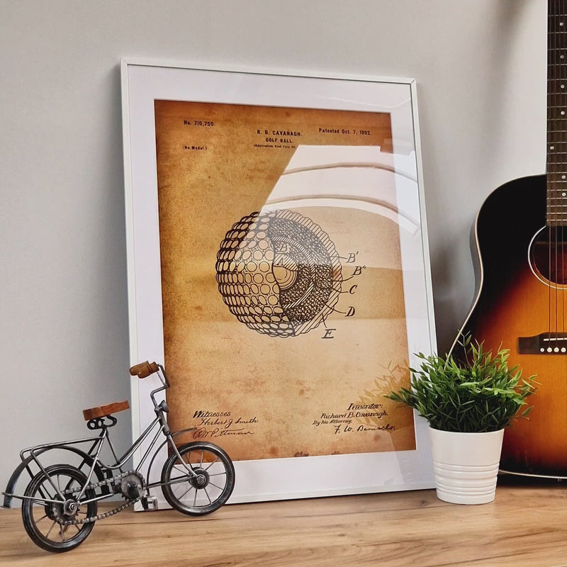 Golf Ball Patent Print - Magic Posters