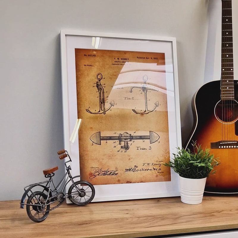 Boat Anchor 1902 Patent Print - Magic Posters