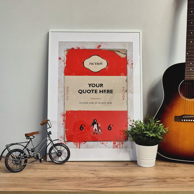 Personalised Book Cover Art Print (Red) - Magic Posters