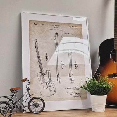 Fender Telecaster 1951 Guitar Patent Print - Magic Posters