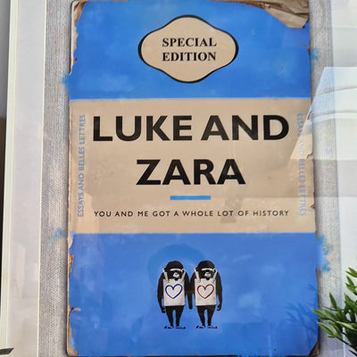 Personalised Book Cover Art Print (Couples Edition) - Magic Posters