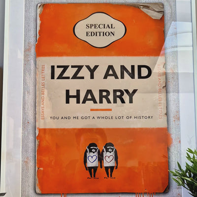 Personalised Book Cover Art Print (Couples Edition) - Magic Posters