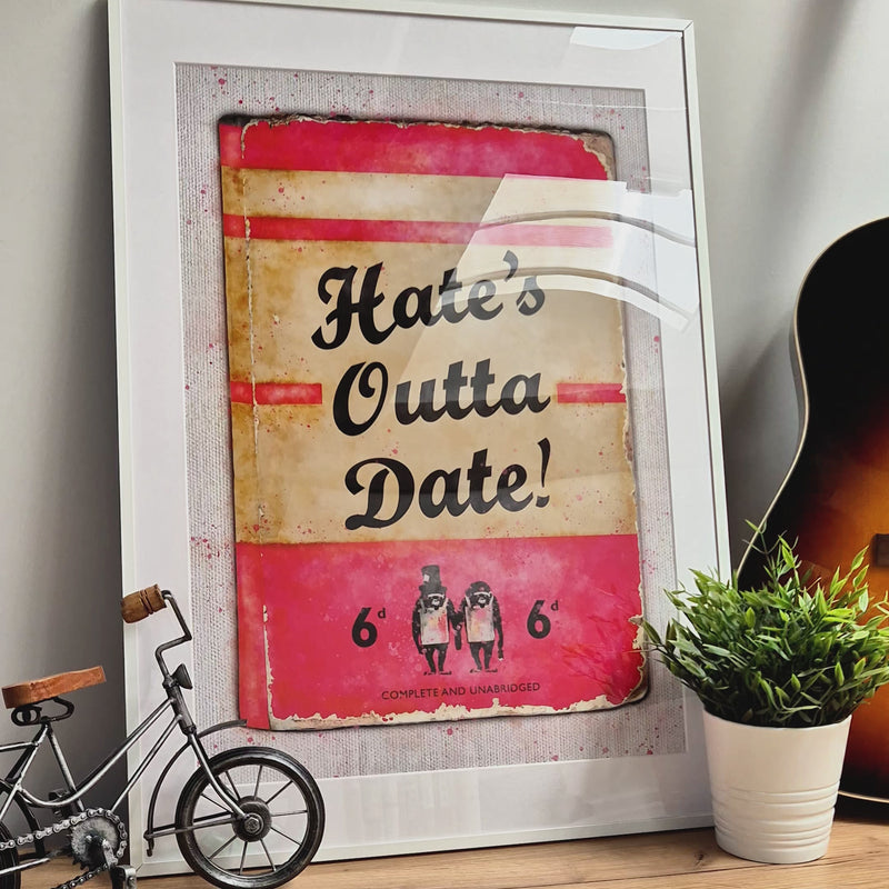 Personalised Hate's Outta Date Book Cover Art Print - Magic Posters
