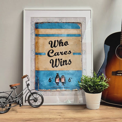Personalised Who Cares Wins Book Cover Art Print - Magic Posters
