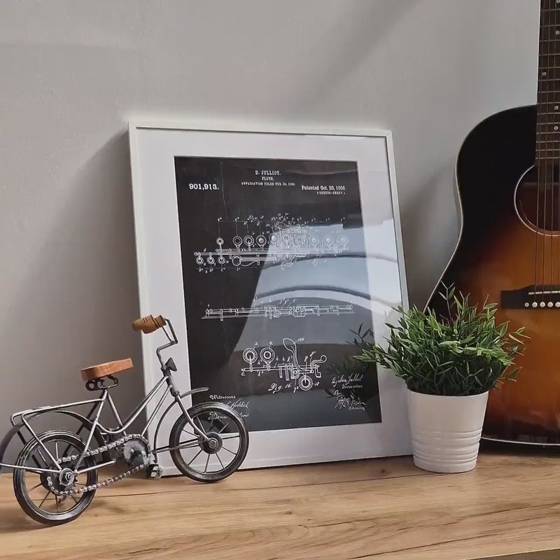 Flute 1908 Patent Print - Magic Posters