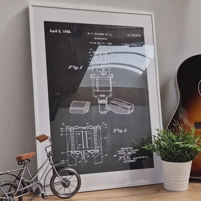 Audio Set Of 4 Patent Prints - Magic Posters