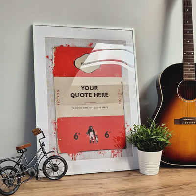 Personalised Book Cover Art Print (Red) - Magic Posters