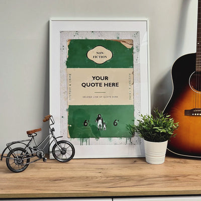 Personalised Book Cover Art Print (Green) - Magic Posters