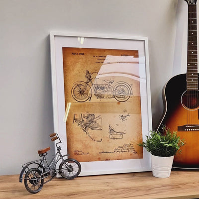 Harley Davidson Cycle Support Patent Print - Magic Posters