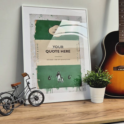 Personalised Book Cover Art Print (Green) - Magic Posters