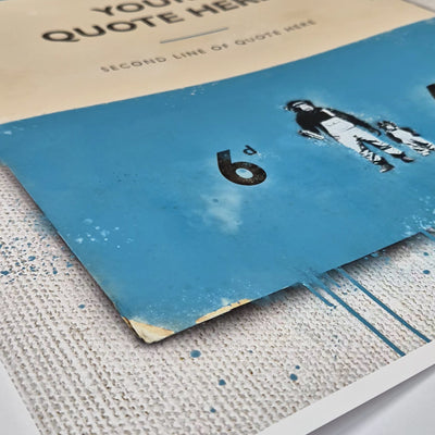 Personalised Book Cover Art Print (Blue) - Magic Posters