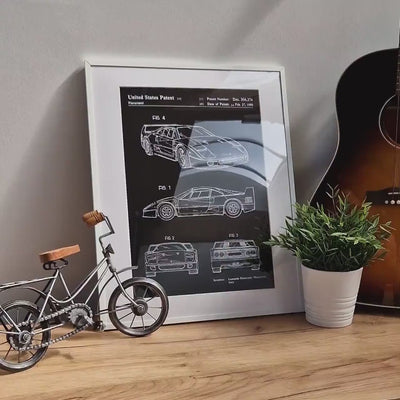 Ultimate Sports Car Set Of 3 Patent Prints - Magic Posters