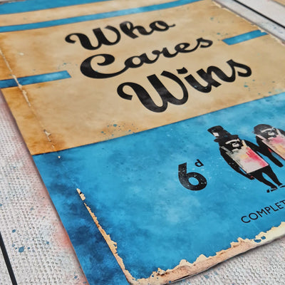 Personalised Who Cares Wins Book Cover Art Print - Magic Posters