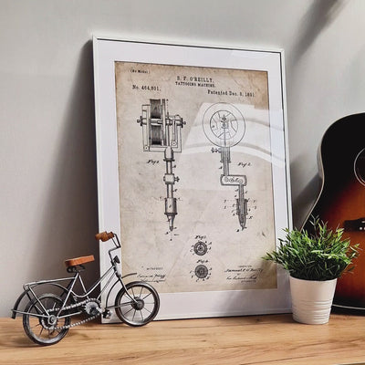 Tattoo Machine 1891 Patent Print - Magic Posters