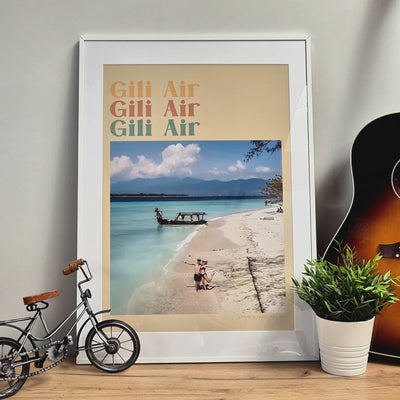Personalised Retro Holiday Travel Photo Print - Magic Posters