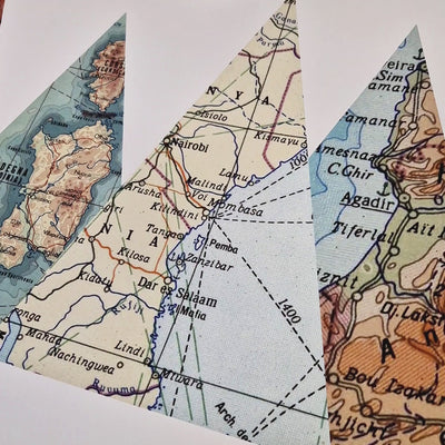 Personalised Travel Map Mountain Print - Magic Posters