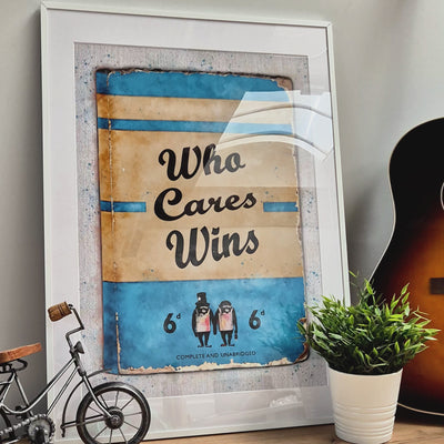 Personalised Who Cares Wins Book Cover Art Print - Magic Posters
