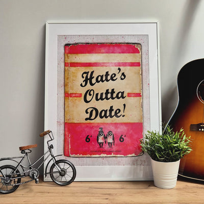 Personalised Hate's Outta Date Book Cover Art Print - Magic Posters