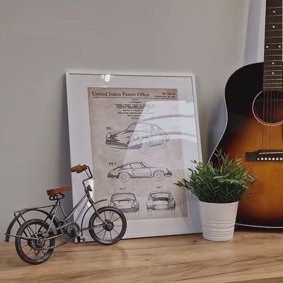 Porsche Set Of 3 Patent Prints - Magic Posters
