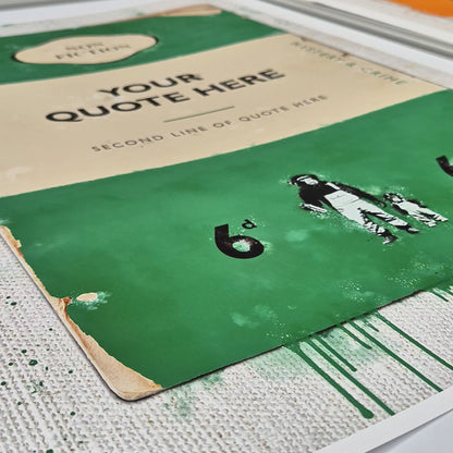 Personalised Book Cover Art Print (Green)