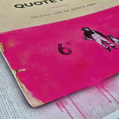Personalised Book Cover Art Print (Pink)