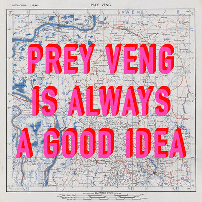 Prey Veng Retro Pop Art Map Print (square) - Magic Posters