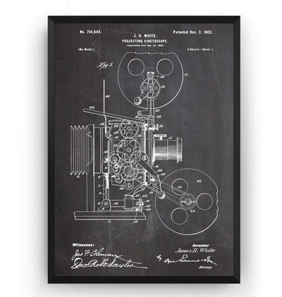 Projecting Kinetoscope 1902 Patent Print - Magic Posters