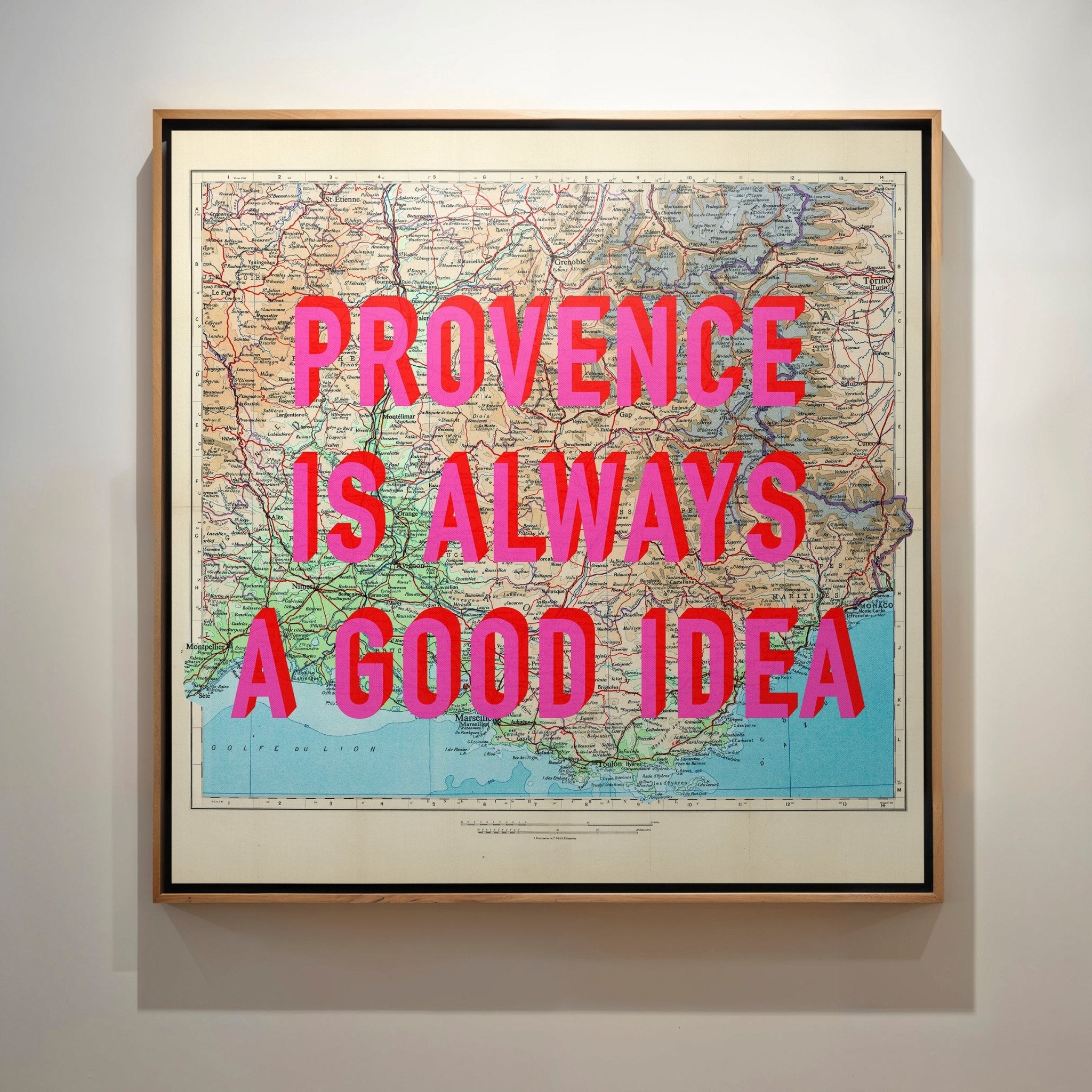 Provence Retro Pop Art Map Print (France) - Magic Posters