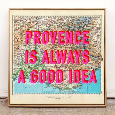 Provence Retro Pop Art Map Print (France) - Magic Posters
