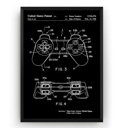 PS Controller Patent Print - Magic Posters