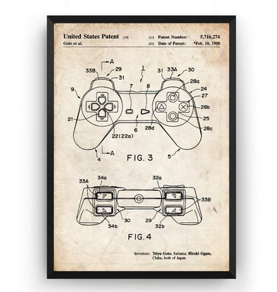 PS Controller Patent Print - Magic Posters